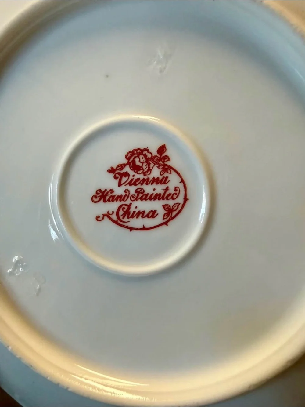 Antique Porcelain Plate Vienna Floral Hand Painted Chinaware Limoges,France